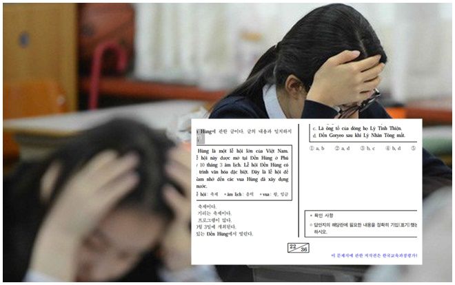 Mục sở thị đề thi môn tiếng Việt 'khó nhăn răng' khiến thí sinh Đại học ở Hàn vò đầu bứt tóc