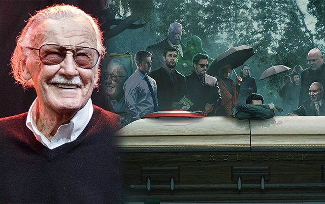 Bức ảnh các siêu anh hùng Marvel đau buồn bên quan tài của huyền thoại Stan Lee gây xúc động mạnh