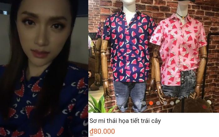 Fan 'ngã ngửa' khi biết giá chiếc áo sơ mi cực cute của hoa hậu Hương Giang