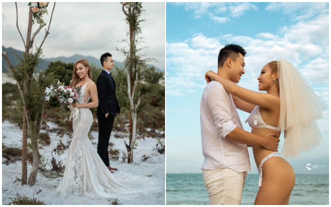 Lại thêm một bộ ảnh cưới khá sốc, cô dâu có thân hình bốc lửa táo bạo khoe vòng 3 nóng bỏng