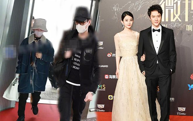 Sau khi kết hôn với Phùng Thiệu Phong, Triệu Lệ Dĩnh xuất hiện cùng chồng tại sân bay với áo rộng nhằm giấu việc mang thai?