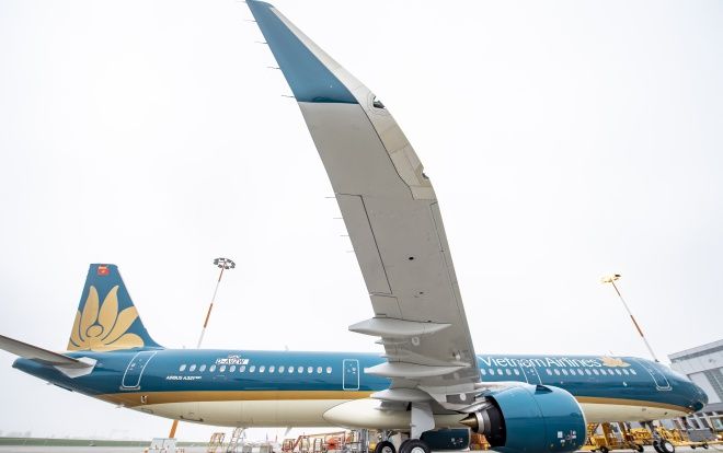 Cận cảnh máy bay A321neo đầu tiên của Vietnam Airlines vừa được bàn giao tại Đức