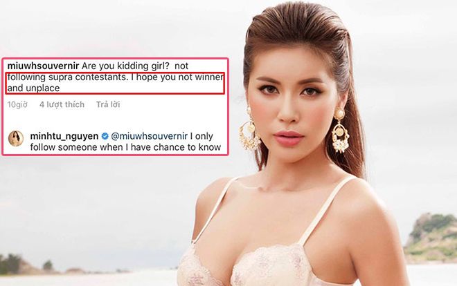 Minh Tú đáp trả 'cực gắt' với loạt bình luận từ antifan 'Sao cô không kết bạn với đối thủ?'