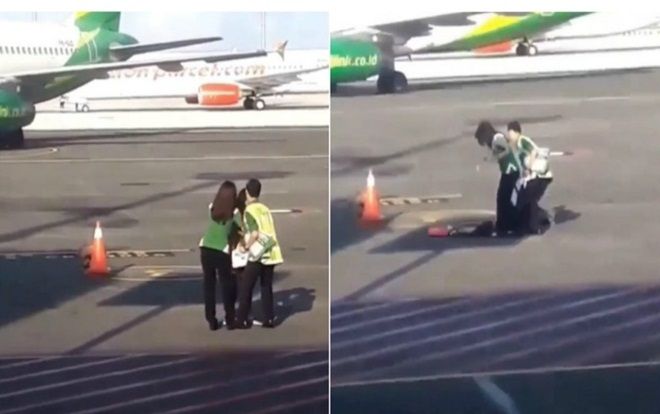 Trễ chuyến, người phụ nữ vượt hàng rào an ninh, chạy đuổi theo máy bay trên đường băng