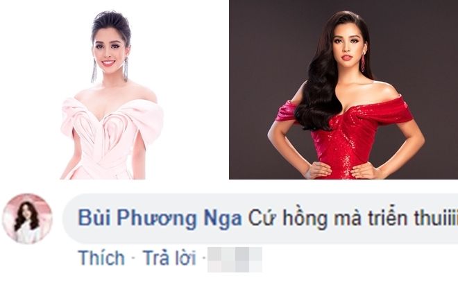 Bùi Phương Nga ra sức tư vấn trang phục dạ hội cho Tiểu Vy tại Miss World 2018