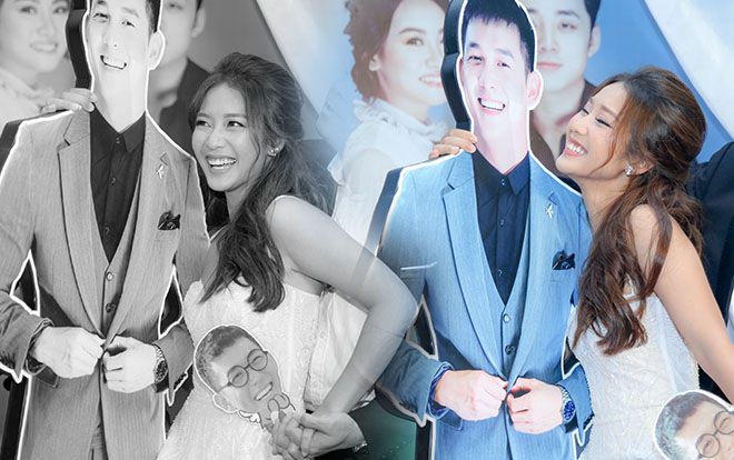 Vắng 'chú rể' Song Luân, Khả Ngân vẫn cười tít mắt dù là cô dâu lẻ loi trong đám cưới tập thể của 'Hậu duệ mặt trời' Việt Nam