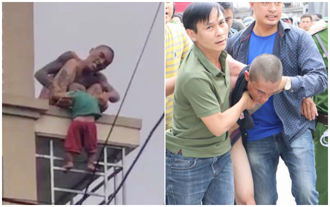 Vụ 'Chí Phèo' ôm con hơn 1 tuổi thả từ mái nhà xuống đất: Đối tượng vừa đi vừa chửi bới và hỏi mọi người thông tin về vợ