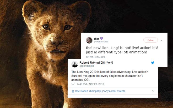 Khán giả tranh luận khi cho rằng 'The Lion King' 2019 không phải phim 'live-action', mà là một loại hoạt hình CGI
