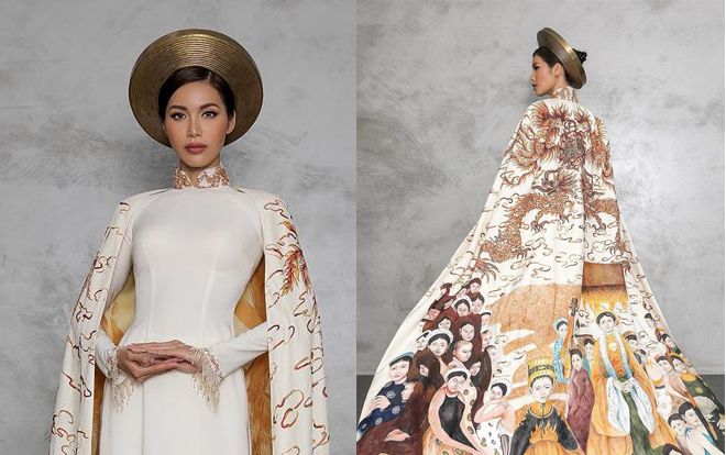 Minh Tú 'chơi nổi' khi đem tận 2 bộ quốc phục tới Miss Supranational