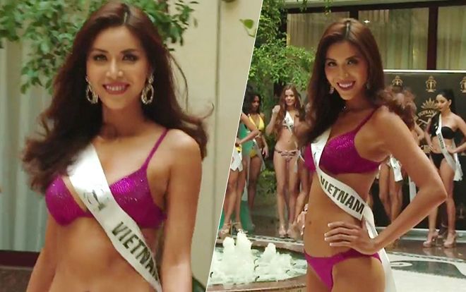 CLIP: Minh Tú diện bikini hồng thắm, catwalk 'đẹp điên đảo' tại Miss Supranational 2018