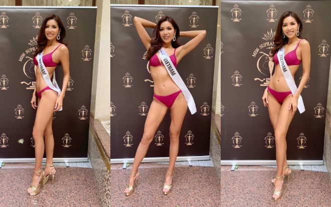 Minh Tú khoe vòng ba 96 cm cùng cú đánh hông bốc lửa khiến đối thủ từ Âu đến Á lu mờ