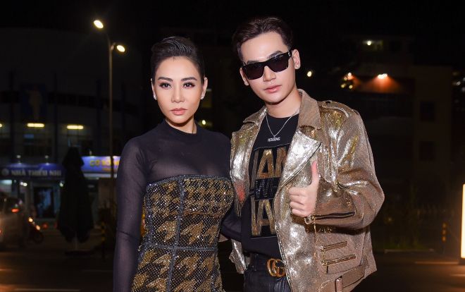 Thu Minh diện cả cây hàng hiệu cùng 'trò cưng' Ali Hoàng Dương đi xem show thời trang