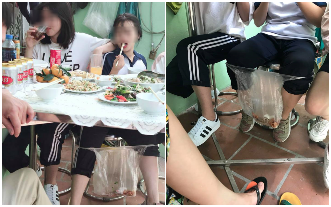 Đi ăn cỗ không biết vứt xương ở đâu, cô nàng nghĩ ra 'cao kiến' cực kì độc lạ