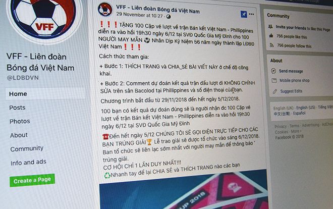 Bị sức hút của đội tuyển Việt Nam làm 'mờ mắt', hàng nghìn người mắc lừa chiêu tặng vé xem bán kết AFF Cup 2018