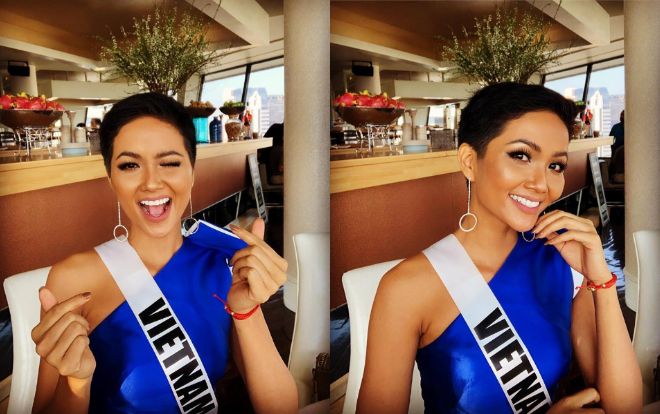 H'Hen Niê đổi gió với áo lệch vai - váy chữ A, tưởng không đẹp mà đẹp không tưởng