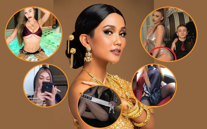 Hút thuốc, thác loạn, giở thói côn đồ, Miss Universe Albania vẫn ngang hàng cùng H'Hen Niê chinh chiến