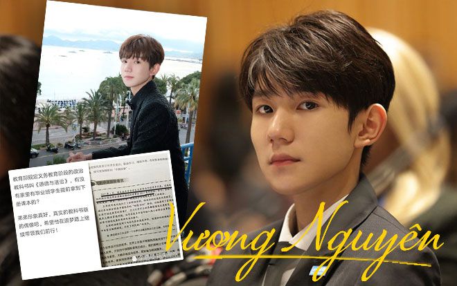 Vương Nguyên trở thành thần tượng 10x đầu tiên vinh dự xuất hiện trong sách giáo khoa THCS