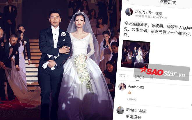 Tiếp tục rộ tin đồn Huỳnh Hiểu Minh - Angelababy ly hôn vì xung đột trốn thuế hơn 2 ngàn tỷ đồng, đàng gái lên tiếng phủ nhận