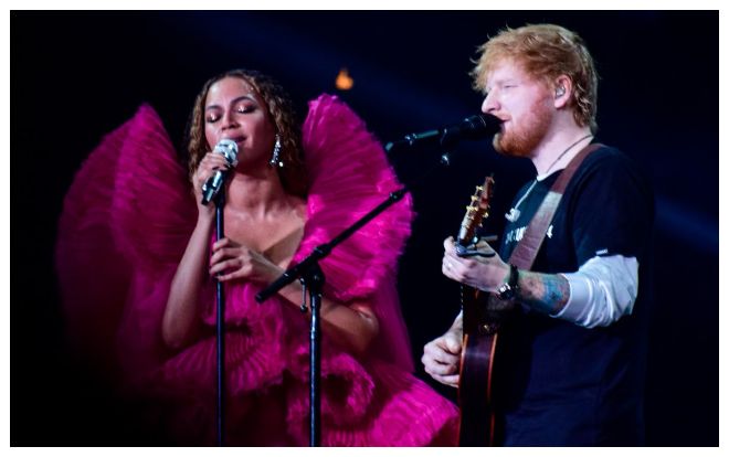 Mặc trang phục như kẻ 'hát rong', Ed Sheeran bị chỉ trích khi biểu diễn cạnh BeYonce