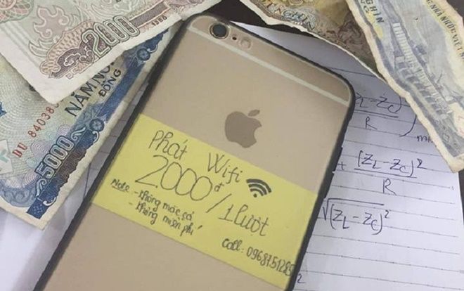 'Cao thủ không bằng tranh thủ' - Nam sinh làm giàu bằng kế phát wifi giá 2k/lượt khiến dân mạng nể phục
