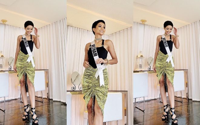 Ra mà xem H'Hen Niê mang hoạ tiết hot nhất thu đông đến Miss Universe đây này
