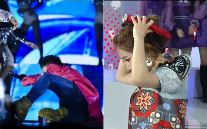 Trong đúng 3 ngày, khán giả chứng kiến đến 2 cú té ngã 'kinh điển' của sao Việt trên sân khấu cùng nghệ sĩ Kpop