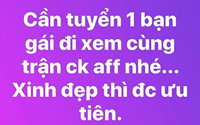Cơ hội đi xem bán kết Việt Nam gặp Malaysia dành riêng cho các bạn nữ khiến nhiều người… mừng hụt
