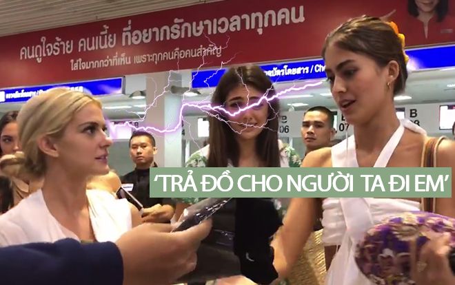 HOT: Hoa hậu Mỹ liếc xéo 'dằn mặt' khi thí sinh Colombia 'kém sang giật đồ' của fan Thái