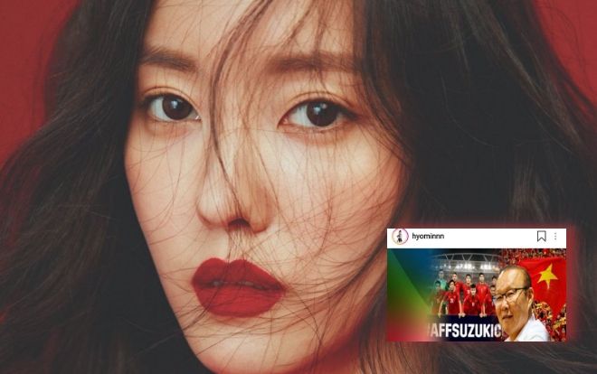 Hyomin (T-ara) hóa fan cứng, vừa 'thêm nhiệt' cổ vũ đội tuyển Việt Nam tại AFF Cup 2018