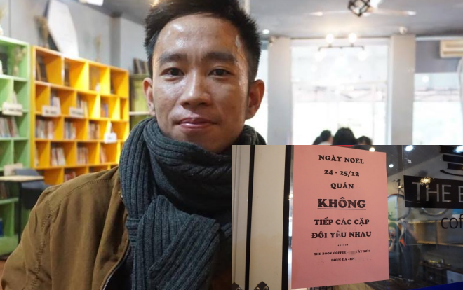 Chủ quán cafe treo thông báo tuyên bố 'không tiếp các đôi yêu nhau ngày Noel' khiến dân FA hả lòng hả dạ