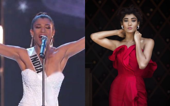 Hoa hậu Ấn Độ lộ ngực vì diễn quá sung tại bán kết Miss Universe 2018