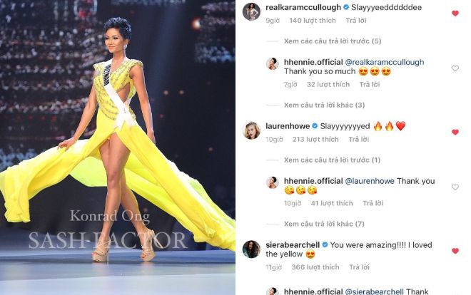 Sau bán kết, mấy ai như H'Hen Niê được cả dàn Hoa hậu quốc tế nô nức khen ngợi