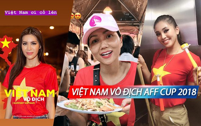 H'Hen Niê - Minh Tú - Tiểu Vy hòa vào 'bão bùng' mừng Việt Nam vô địch AFF Cup 2018