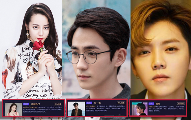 Cuộc chiến fan vote ‘Đêm Weibo 2018’ trong 4 ngày đầu tiên: Địch Lệ Nhiệt Ba là sao nữ duy nhất của Top5