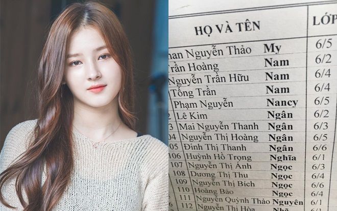 Khi bố mẹ quá thần tượng nữ thần nhan sắc Nancy - Bảng danh sách lớp xuất hiện cái tên cực bất ngờ