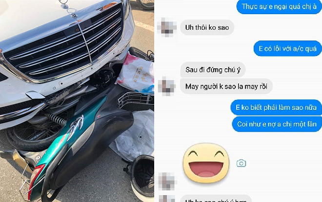 Tông móp đầu xe Mercedes S450 mới coóng khiến tài xế xe ôm 'tim nhảy ra ngoài' và cái kết cực bất ngờ