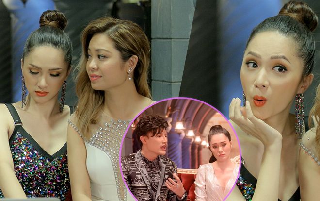 Khổ thân Hương Giang: Hết há hốc mồm hoảng sợ đến nép mình 'e ấp' vì 'drama Băng - Tiến'