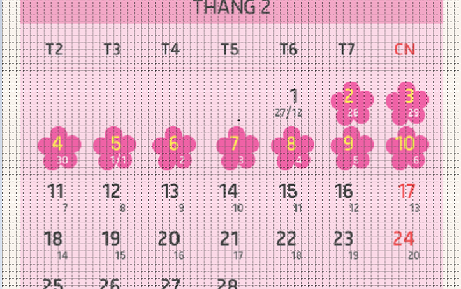 Lịch các ngày nghỉ lễ năm 2019