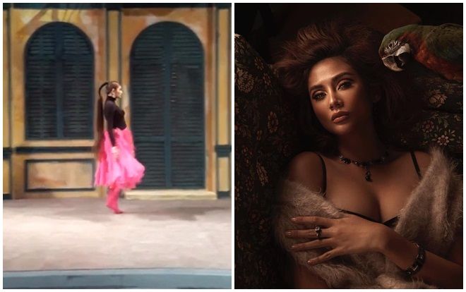 Dù đã cắt 3 lần, Võ Hoàng Yến vẫn tung tăng trên sàn diễn với vòng một ngoại cỡ