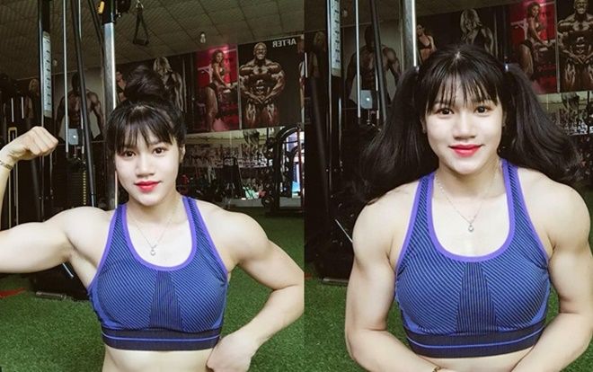 Dân mạng sốt rần rần ảnh cô gái mặt búp bê nhưng thân hình cuồn cuộn như lực sĩ