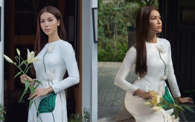 Trút bỏ váy áo nóng bỏng, Minh Tú gây thương nhớ với tà áo dài trắng tinh khôi