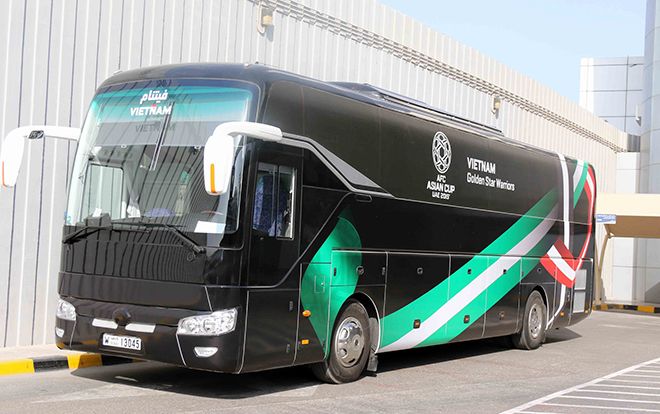 Lộ diện chiếc xe buýt đặc biệt của đội tuyển Việt Nam tại Asian Cup 2019