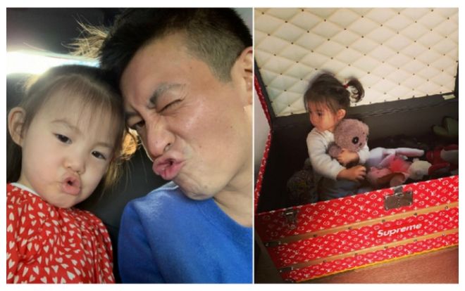 'Ông vua thác loạn' Trần Quán Hy gây bão khi đăng ảnh con gái đang ngồi trong rương đồ chơi trị giá ngàn đô