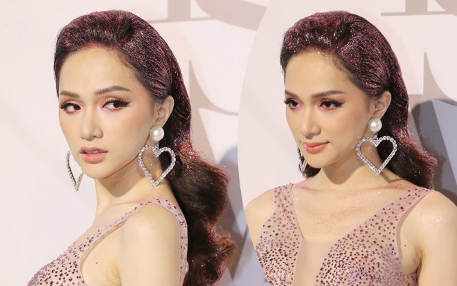 Mang quả đầu 'make-over' đến sự kiện, Hương Giang ngay lập tức chiếm sóng như 'mỹ nhân ngư'