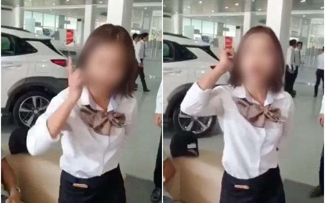 Xôn xao clip nữ nhân viên đại lý Hyundai vén váy cãi tay đôi với khách đến bảo hành xe