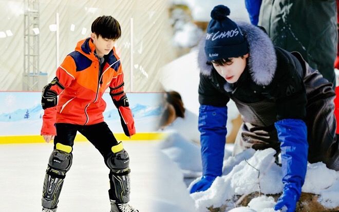 Góc nghiêng thần thánh của Lâm Canh Tân giữa trời tuyết lạnh, Dịch Dương Thiên Tỉ năng động trượt băng