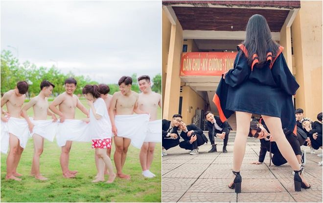 2 bức ảnh kỷ yếu gây tranh cãi gay gắt: Đẹp sáng tạo hay là quá phản cảm vì ý tưởng dung tục?