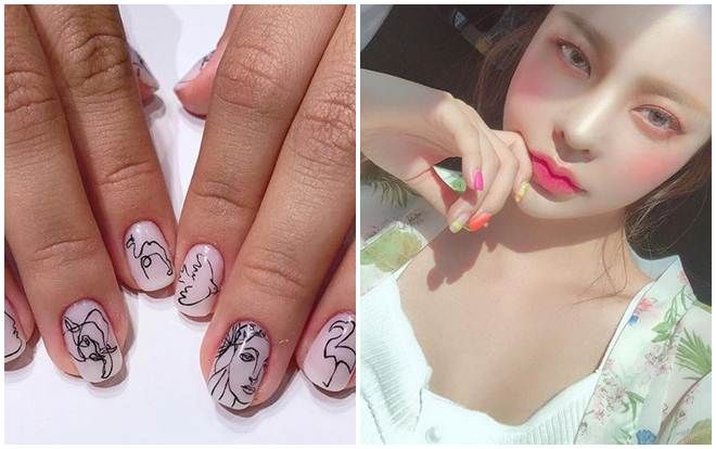 Màu nail 'mặt người' trở thành trend sơn móng năm 2019