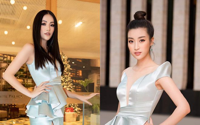 Điều gì xảy ra khi 'bom gợi cảm' Phương Khánh và 'thần tiên tỉ tỉ' Đỗ Mỹ Linh mặc chung váy?