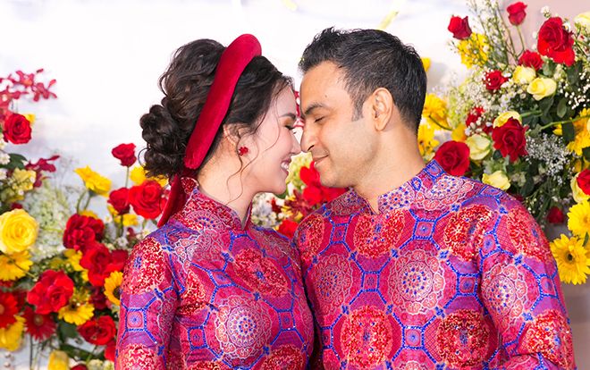 Tiết lộ bí mật chưa biết về áo dài cưới của Võ Hạ Trâm